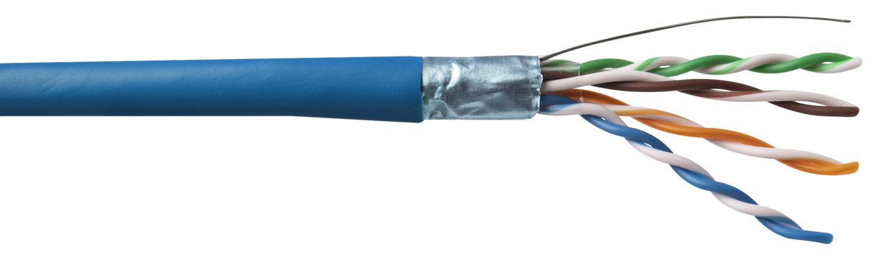 24-4P-L5SH-EN-BLU - Category 5e F/UTP EN Series 24 AWG 4-Pair Shielded Cable