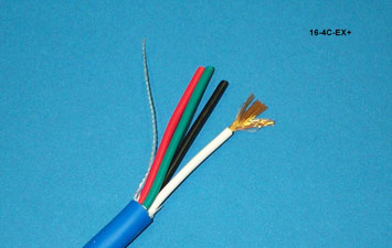 16-4C-EX+-BLK - EXTRAFLEX 16 AWG 4-Conductor Heavy Duty Speaker Cable