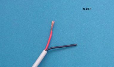 22-2C-P-WHT - Commercial Grade General Purpose 22 AWG 2-Conductor Plenum Cable