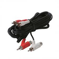 255-140 - AUDIO CBL 2RCAM-M PIGGY 6' BLK