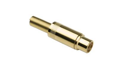 30-391 - SHIELDED RCA PHONE JACK GOLD