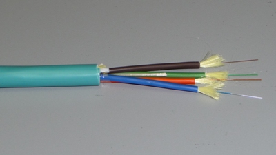 4B50125OM3R - 4 Fiber Breakout OM3 Multimode Cleerline SSF Indoor Riser Fiber Optic Cable