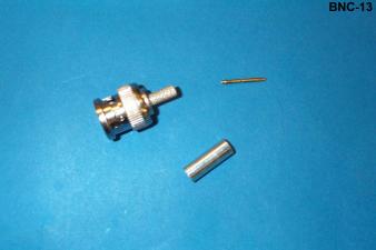 BNC-13B-N - BNC PLUG MRG59 PVC 100-PACK