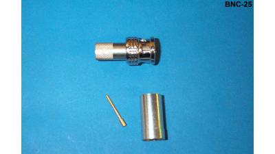 BNC-25-N - BNC PLUG RG11 PVC CRIMP 3-PC