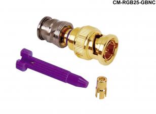 CM-RGB25-GBNC - C-Tec2 Mini-RG59 Stranded BNC Plugs for Single or Dual shield formats
