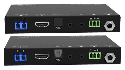 DL-FHD2 - DigitaLinx HDMI 2.0 Fiber Extension Set w/ ARC & Control