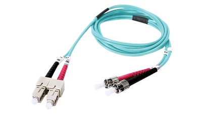 DMM10STSC-001M - Fibertron Duplex Fiber Optic Patch cable OM3 Laser Optimized Multimode SC-ST