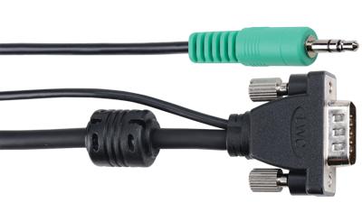 E-MVGAMAM-M-25 - Liberty Micro VGA EDID compliant with PC Stereo Audio cable