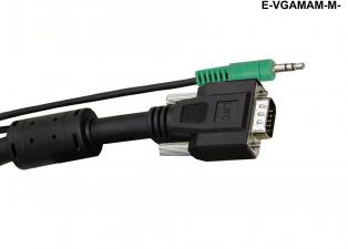 E-VGAMAM-M-15 - Liberty Premium Molded VGA with PC Stereo Audio cable