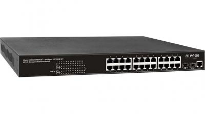 NGSME24T2H - 24-port Full Layer 2+ Management, plus 2 SFP open slot, PoE+ (500W) Switch