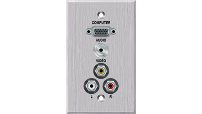 PC-G1000-E-P-C - Panelcrafters precision manufactured VGA+3.5TRS and Triplex RCA A/V pass through