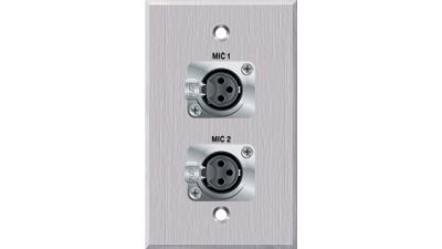 PC-G1320-E-S-C - Panelcrafters Precision Manufactured Dual XLR 3-Pin Female solder back