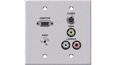 PC-G2040-E-P-C - Panelcrafters precision manufactured VGA+3.5TRS, S-Video, and Triplex RCA A/V pass through