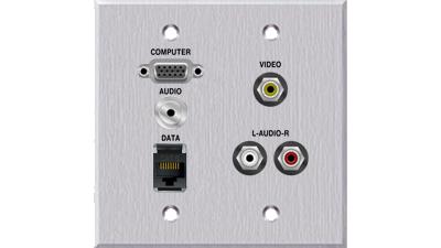 PC-G2120-E-P-C - Panelcrafters precision manufactured VGA+3.5TRS, Triplex RCA A/V, and LAN pass through