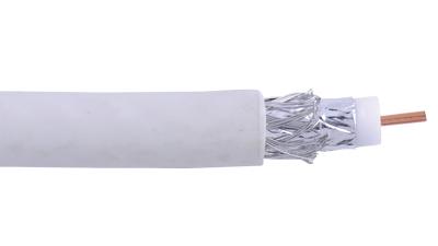 RG6-CM-WHT - RG6 CCS Dual Shielded Coaxial Cable Swept to 3.0 GHz