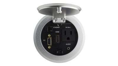 TRB-2V1AD-A - Round Table Box with HDMI, VGA, Audio, LAN and Power