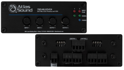 TSD-ML22VCA - 2 x 2 Mic/Line Preamp and VCA