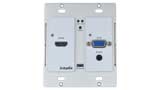 AS-1H1V-WP-W - HDMI/VGA Auto-Switching Wallplate with HDBaseT Output