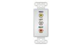 PCD-5000 - Decorator format Triplex RCA Audio/Video pass through plate insert