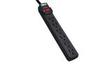 TLP6B - Surge Protector Strip 6 Outlet 6ft Cord 360 Joule Black