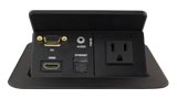 TSPB-2V1AD - Liberty Square Table Box with HDMI VGA Audio Network and Power