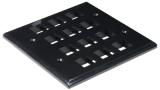 WP-N12 - Keystone double gang 12-port smooth faceplate