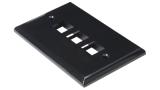 WP-N3 - Keystone single gang 3-port smooth faceplate