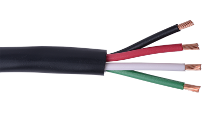 14-4C-DB-BLK - Direct Burial Speaker Cable 14 AWG 4-Conductor Cable