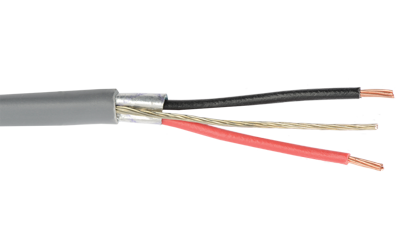 22-2C-SH-GRY - Commercial Grade General Purpose 22 AWG 2-Conductor Shielded Cable