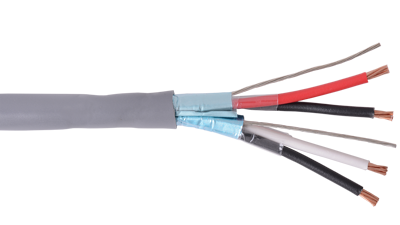 22-2P-INDSH-GRY - Commercial Grade General Purpose 22 AWG 2-Pair Individually Shielded Cable