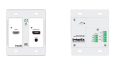 AS-1H1DP-WP - HDMI/DisplayPort Auto-Switching Wallplate w/ HDBaseT Output