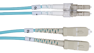 DOM3NLCSC - Stronger, Safer, Faster (SSF) Lifetime Fiber Optic Patch cable OM3 Laser Optimized Multimode LC-SC