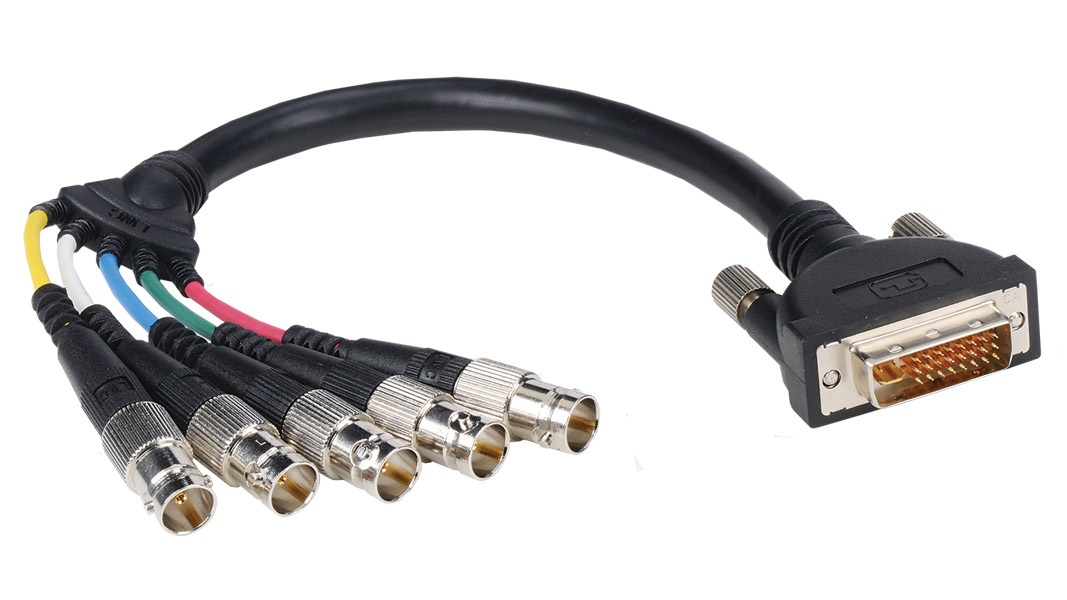 E-DVI/A-5BNCF-6 - Liberty Premium Molded DVI Analog to 5 BNC Female Cable
