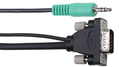 E-MVAM-M - Liberty Micro VGA EDID compliant with PC Stereo Audio cable