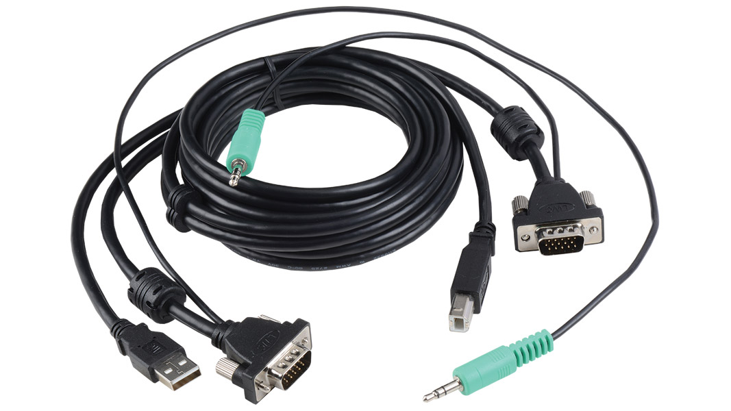 E-MVGAPM-M-6 - Micro VGA and Audio with USB control single cable solutions