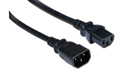 P15A-C13-C14-12 - POWER CORD EXT C13-C14 15A 12'