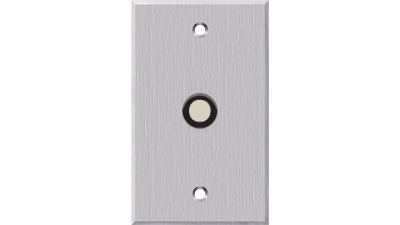 Single Gang Bulk Cable Wall Plate with Grommet White (Hole Style