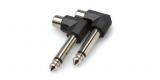 GPR-123 - Hosa Technology RCA female to 1/4" TS male 90 degree adapter