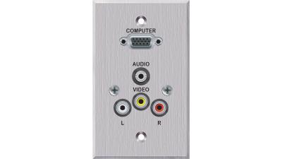 PC-EZ1000-E-T-C - Liberty EDULINX Interconnection System 2 Video 2 Audio faceplate